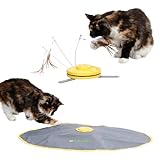 Kerbl Pet Pet Katzenspielzeug 2in1 Catch the TailFeather, Interaktiv mit rotierendem Stab und Federwedel, 3 Modi,...